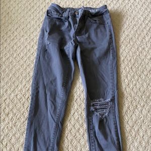 Gray jeans! High waisted skinny jeans